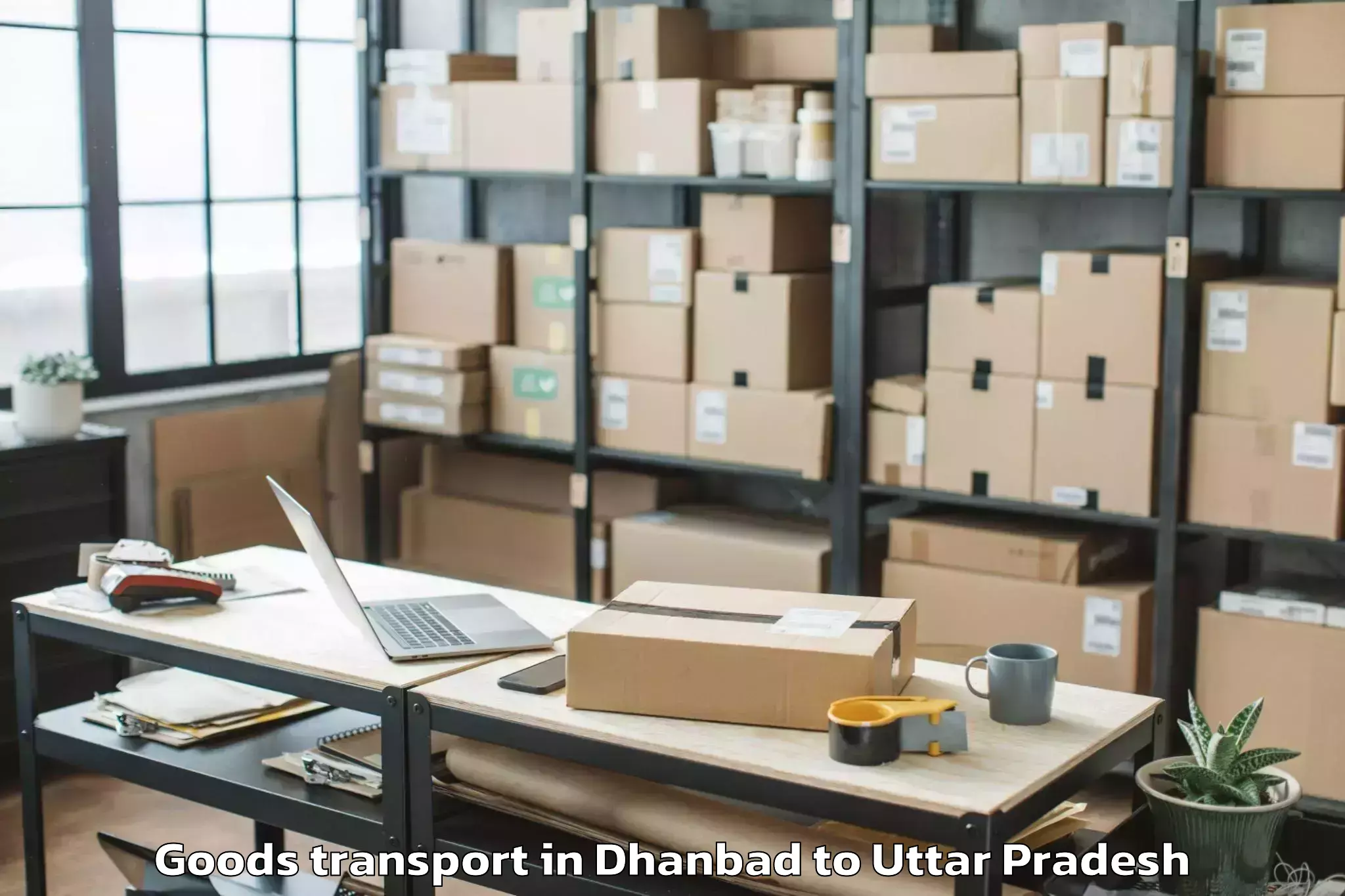 Quality Dhanbad to Barkhera Kalan Goods Transport